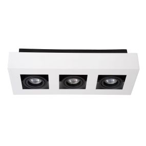 Lucide Xirax - spot en saillie - 36 x 14 x 8,8 cm - 3 x 5W LED dimmable inclus - dim to warm - white