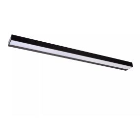 Lucide Alexa - applique murale oblongue - 13W LED inclus - 90 x 8 x 3,6 cm - IP44 - noir