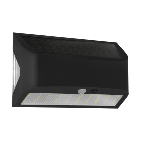 Century Italia Arcadia Max - lampe murale extérieure à énergie solaire avec capteur - 18 x 6,2 x 11,3 cm - LED 6W inclus - IP65 - noir