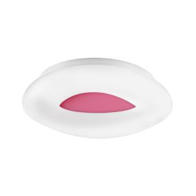 Nova Luce Cia - plafonnier - Ø 45 x 9,5 cm - 38W LED dimmable inclus - rose