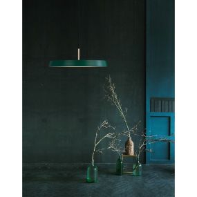 Nova Luce Vetro - lampe suspendue - Ø 50 x 130 cm - 37W LED inclus - vert mat