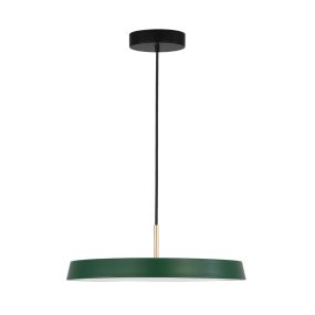 Nova Luce Vetro - lampe suspendue - Ø 50 x 120 cm - 41W LED inclus - vert mat