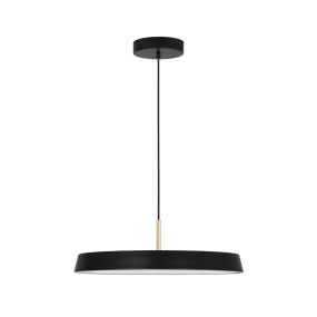 Nova Luce Vetro - lampe suspendue - Ø 50 x 120 cm - 41W LED inclus - noir mat
