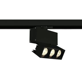 ONE Light Mirror Square - spot sur rail - système de rail triphasé - 11,8 x 4,2 x 5,4 cm - 12W LED inclus - noir