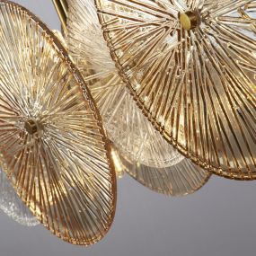 Searchlight Wagon - lampe suspendue - 90 x 16 x 120 cm - bronze, transparent et ambre