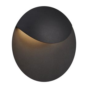 Nordlux Valopin - applique murale extérieure - Ø 25,3 x 6,5 cm - 11W LED inclus - IP54 - noir