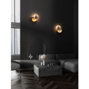 Nova Luce Soleil - applique murale - Ø 20 x 20 cm - 6W LED inclus - or