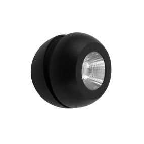 Nova Luce Gon - spot en saillie 1L - Ø 11 x 9 cm - 5W LED inclus - noir sable