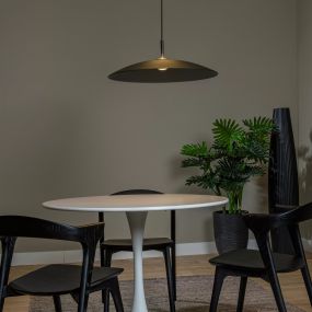 Lucide Menga - lampe suspendue - Ø 60 x 150 cm - 18,6W LED dimmable inclus - fumé