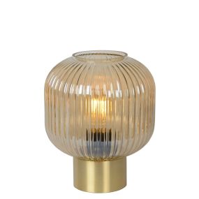 Lucide Maloto - lampe à poser -Ø 20 cm x 24,5 cm - ambre