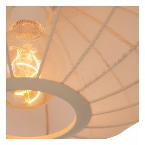Lucide Corina - lampe suspendue - Ø 50 x 170 cm - beige