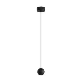 Nova Luce Nocci - lampe suspendue - Ø 5 x 158 cm - 4,5W LED inclus - noir