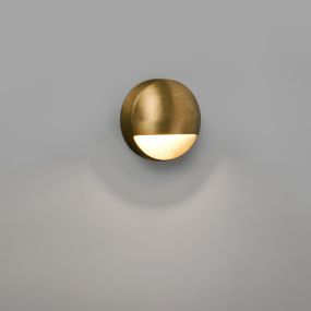 Faro Drak - applique murale - Ø 9 x 4,5 cm - 6W LED inclus - IP44 - laiton