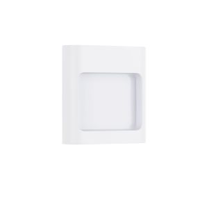 Nova Luce Tall - applique murale extérieure - 12,5 x 13,5 x 4 cm - 9W LED inclus - IP54 - blanc sablé