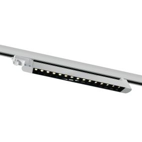 ONE Light Rail linéaire LED orientable - spot sur rail - système de rail triphasé - 48 x 3,3 x 4,5 cm - 15 x 1W LED inclus - blanc
