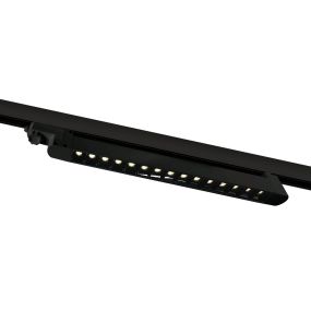 ONE Light Rail linéaire LED orientable - spot sur rail - système de rail triphasé - 48 x 3,3 x 4,5 cm - 15 x 1W LED inclus - noir