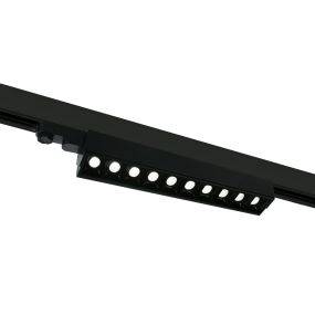 ONE Light Linéaire LED orientable - spot sur rail - système de rail triphasé - 58 x 6 x 8 cm - 10 x 5W LED inclus - noir - couleur de lumière blanc chaud