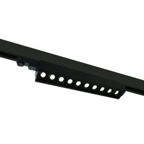 ONE Light Linéaire LED orientable - spot sur rail - système de rail triphasé - 58 x 6 x 8 cm - 10 x 5W LED inclus - noir - couleur de lumière blanche