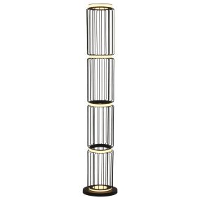 Searchlight Circolo - lampadaire - Ø 22 x 117 cm - 35W LED inclus - noir et blanc