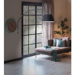 VK Lighting Afti - applique murale avec interrupteur - 146,4 x 50 x 93,7 cm - noir