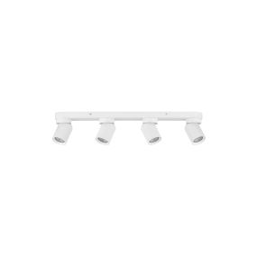 Nova Luce Amecy - spot en saillie 4L - 60 x 12,5 x 6,5 cm - blanc sablé