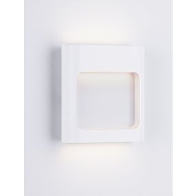 Nova Luce Tall - applique murale extérieure - 12,5 x 13,5 x 4 cm - 9W LED inclus - IP54 - blanc sablé