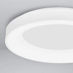 Nova Luce Rando Smart - plafonnier - Ø 60 x 9 cm - 50W LED dimmable inclus - Tuya - blanc sable