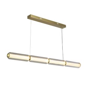 Searchlight Mod - lampe suspendue - 110 x 130 cm - 3 niveaux de gradation - 24W LED inclus - laiton satiné