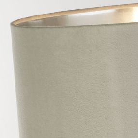 Searchlight Scarborough - lampe à poser - Ø 38 x 67 cm - nickel satiné, argent et gris