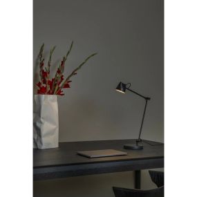 Lucide Milne - lampe de lecture avec variateur tactile - 38 x 16 x 42 cm - 8W dimmable LED inclus - noir