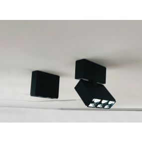 VK Lighting Triton - spot en saillie - 9,5 x 3 x 11 cm - 6W LED inclus - noir