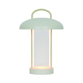 Nordlux Mirano - lampe de table portable avec batterie rechargeable - Ø 20 x 29 cm - fonction Moodmaker à 3 niveaux - 3W LED inclus - beige