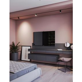 VK Lighting Kona - système de rail magnétique - spot de rail avec nid d'abeille - 13,9 x 8 x 18,3 cm - 25W dimmable LED inclus - noir