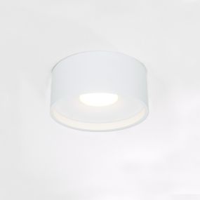 Artdelight Oran - plafonnier - Ø 12 x 5 cm - 10W LED dimmable inclus - IP54 - blanc