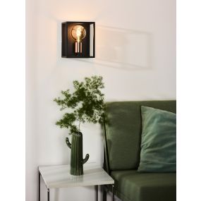 Lucide Arthur - applique murale - 18 x 15 x 22 cm - noir