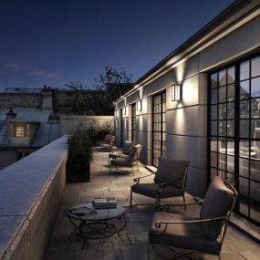 VK Lighting Ouranos - Applique d'extérieur - 12,5 x 12,6 x 25 cm - 7W LED inclus - IP54 - anthracite