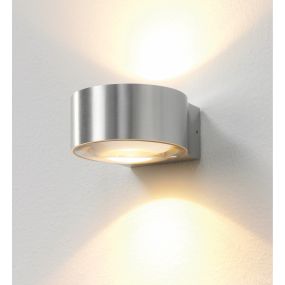 Artdelight Hudson - Applique d'extérieur - 10,5 x 11,8 x 6,5 cm - 2 x 4W LED dimmable inclus - IP54 - aluminium