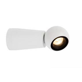 Lucide Ipsos - applique murale extérieure - Ø 6 x 15 cm - 6W LED inclus - IP54 - blanc