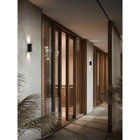 Nordlux Calvi - Applique d'extérieur - 4 x 7,1 x 15 cm - 6,3W LED inclus - IP54 - noir