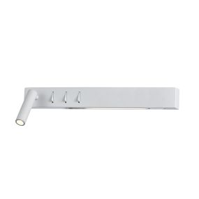 VK Lighting Bar - applique murale avec liseuse à gauche - 40 x 17 x 5 cm - 3W + 2x6W LED inclus - blanc