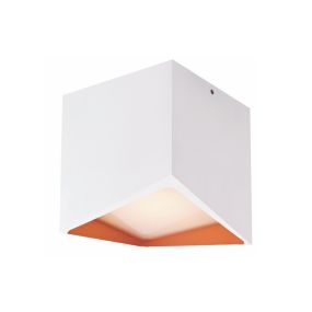 Artdelight Kiel - plafonnier extérieur - 10 x 10 x 11 cm - 12W LED dimmable inclus - IP54 - blanc