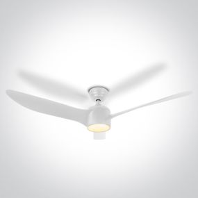 ONE Light White Body - ventilateur de plafond avec lumière et télécommande - Ø 132 x 35 cm - 22W LED inclus - blanc