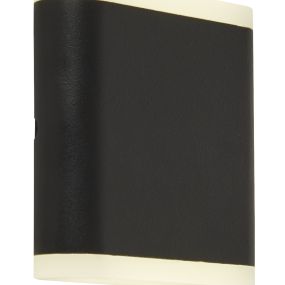 Searchlight Amble - Applique d'extérieur - 11,5 x 11 cm - 8W LED inclus - IP44 - noir