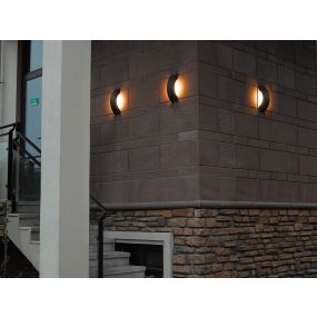 VK Lighting Lavi - applique extérieure - 36 x 9,5 x 9,3 cm - 9W LED inclus - IP54 - anthracite