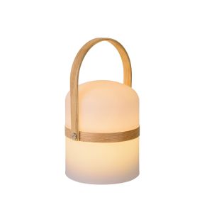 Lucide Joe - lampe de table d'extérieur - 26,5 cm - 3W dimmable LED inclus - IP44 - blanc