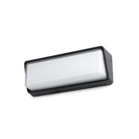 Faro Half - applique murale - 30 x 7,9 x 11 cm - 13W LED inclus - IP65 - gris foncé