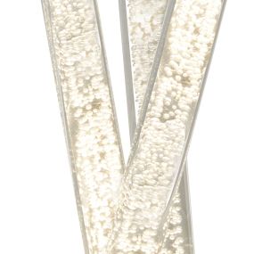 Searchlight Bubbles - lampe à poser - Ø 16 x 43 cm - 6W LED inclus - chrome et transparent