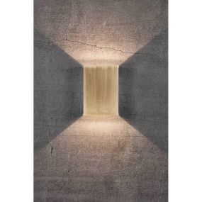 Nordlux Fold - applique murale extérieure - 15 x 4,5 x 21 cm - 2 x 5W LED inc. - IP54 - laiton