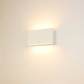 Artdelight Box - applique murale extérieure - 17 x 9 x 4 cm - 2 x 6,5W LED dimmable inclus - IP54 - blanc
