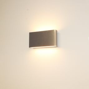 Artdelight Box - applique murale extérieure - 17 x 9 x 4 cm - 2 x 6,5W LED dimmable inclus - IP54 - aluminium